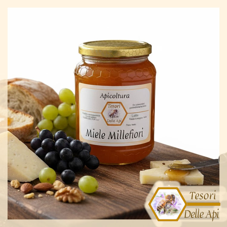 Miele Millefiori vaso 1000g estratto a freddo TESORI DELLE API Miele Millefiori vaso 1000g estratto a freddo TESORI DELLE API