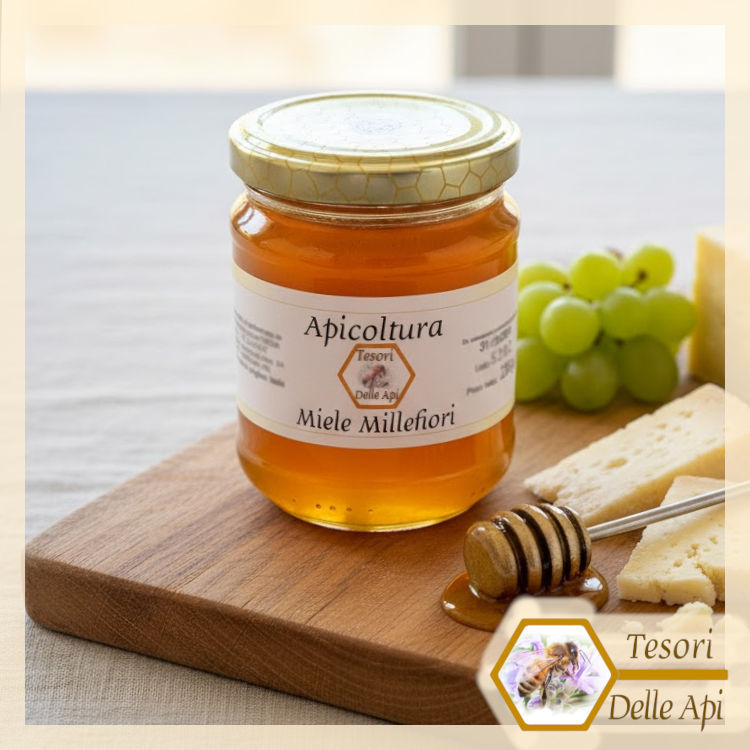 Miele Millefiori vaso 250g estratto a freddo TESORI DELLE API Miele Millefiori vaso 250g estratto a freddo TESORI DELLE API
