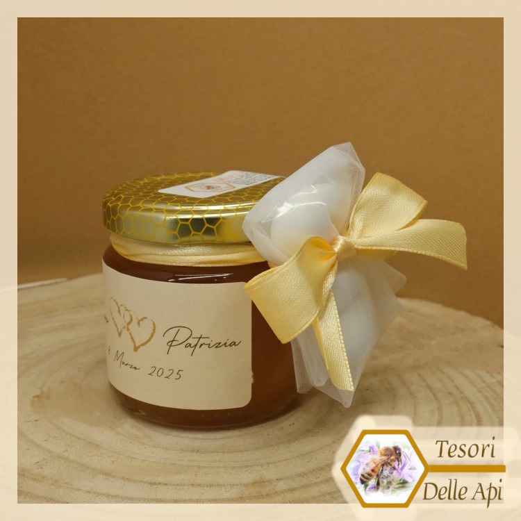 Bomboniera Matrimonio Vaso Miele Modello 8 Etichetta Personalizzata Confetti