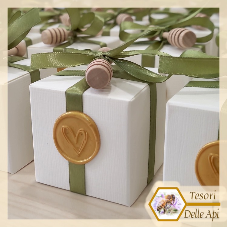 Bomboniera Miele Matrimoino Cuore in Ceralacca Bomboniera Miele Matrimoino Cuore in Ceralacca