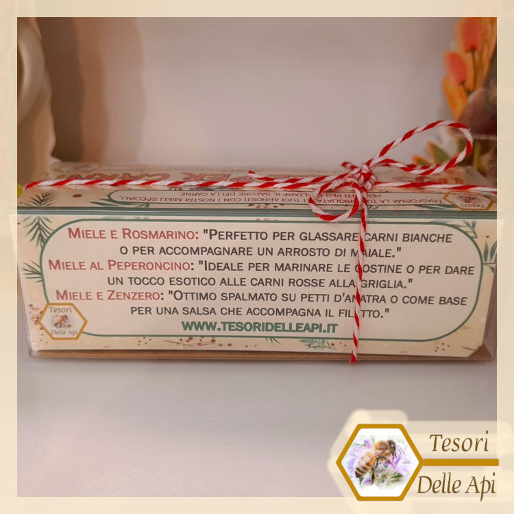 Tris miele per carni 50g x 3 - Confezione Natalizia Tris miele per carni 50g x 3 - Confezione Natalizia