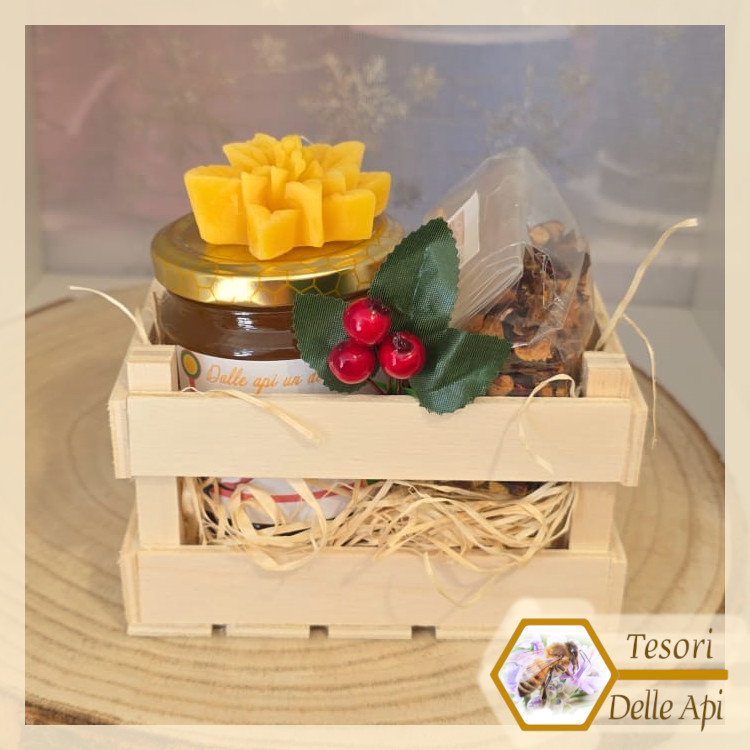 Cassetta Miele Infuso Stella in cera - idea regalo natale - TESORI DELLE API Cassetta Miele Infuso Stella in cera - idea regalo natale - TESORI DELLE API