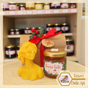 Dea Bendata con Miele Millefiori 125g Confezione Natalizia TESORI DELLE API