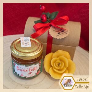Cofanetto Rosa in Cera Api con Miele