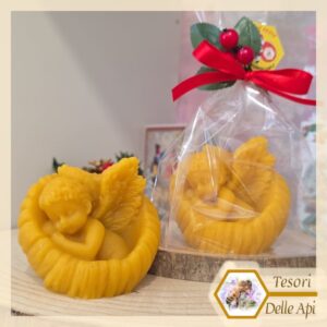 Confezione Natalizia Angelo che Dorme in Cera d'Api