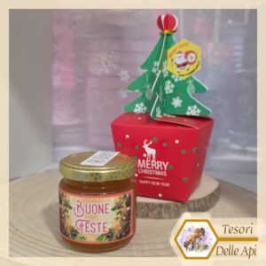 Miele Millefiori 125g - Confezione Natalizia Scatola Alberello