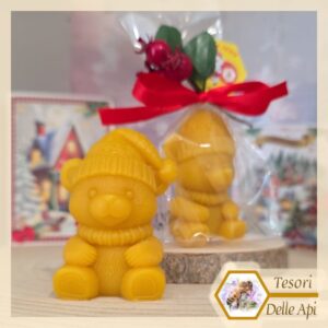 Confezione Natalizia Orsetto in Cera d'Api