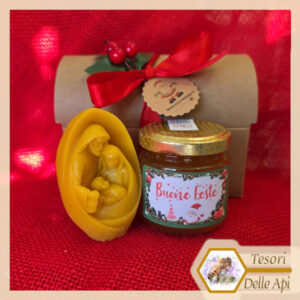 125g Millefiori - Sacra Famiglia in cera e cofanetto