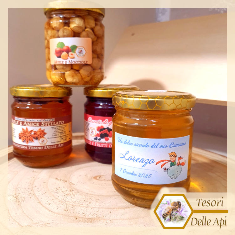 Modello 1 Vaso Miele Aromatizzato 250g Etichetta personalizzata Modello 1 Vaso Miele Aromatizzato 250g Etichetta personalizzata